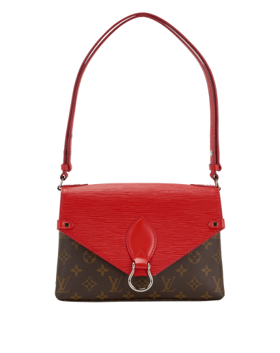 Saint Michel, &pound;750, Handbags, Brown/Red, Canvas/Leather, Front view